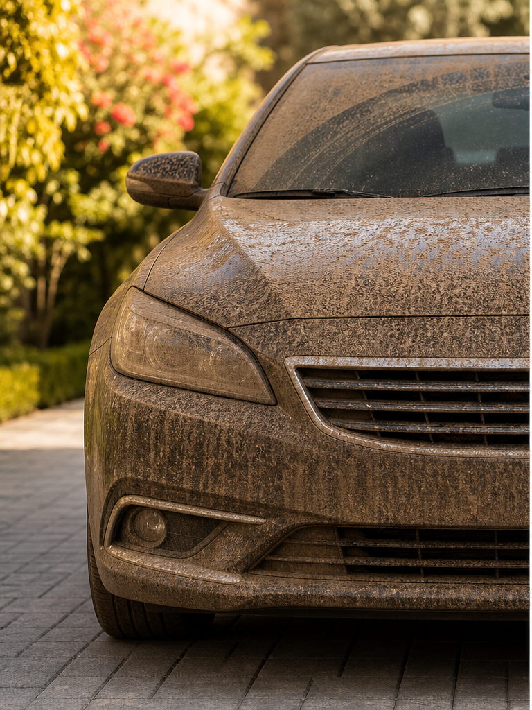 Voiture sale avant lavage